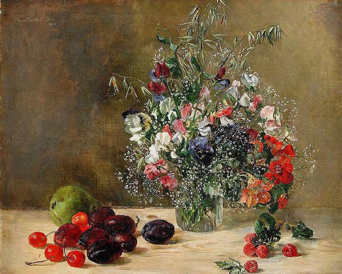 Anna Munthe-Norstedt Still Life with Flowers and Fruits oil painting image